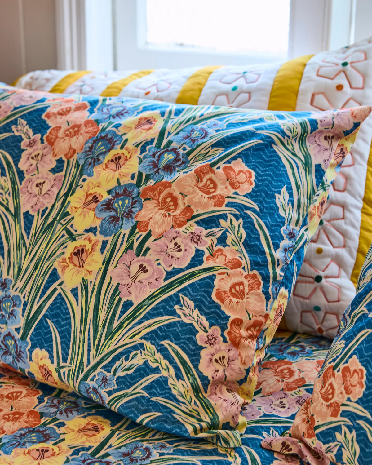 Kip and Co x Anna Spiro Gladiolus Organic Cotton Pillowcase Set - Std