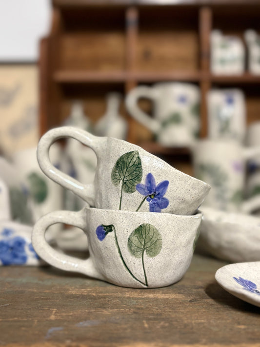 Handmade Ceramic Violet Cup