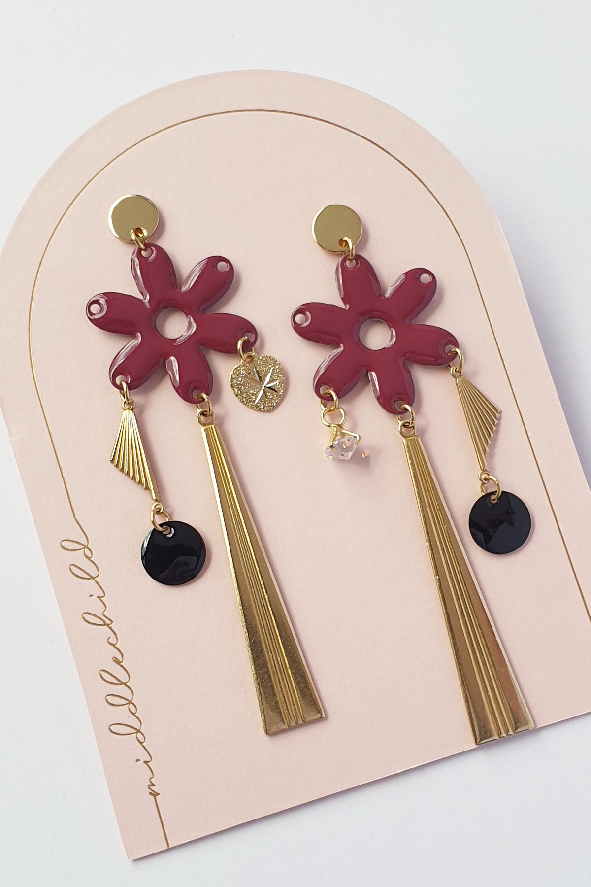 Middle Child Earrings - Penthouse Bordo