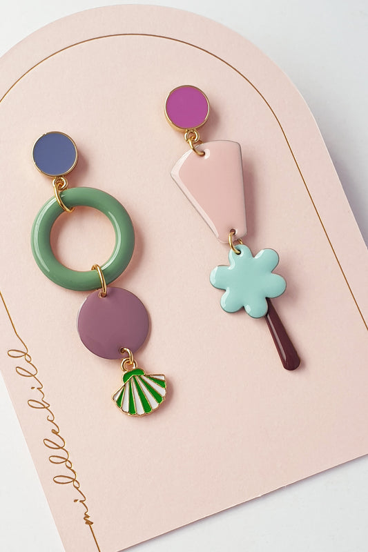 Middle Child Earrings - A La Carte (Duck Egg)