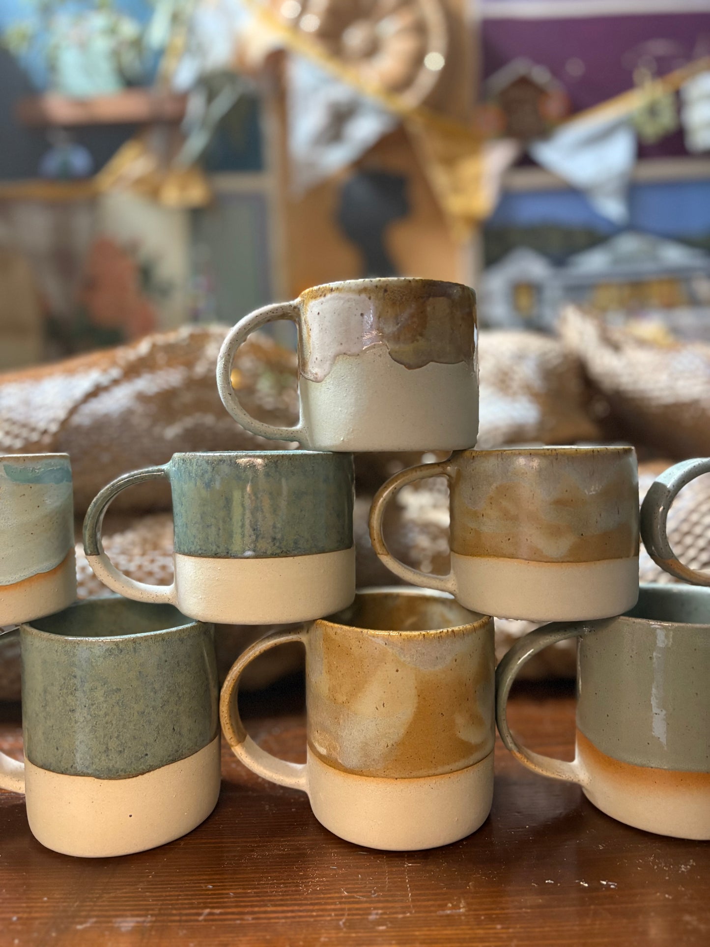 Kim Wallace Ceramic Short Mug - Woodland