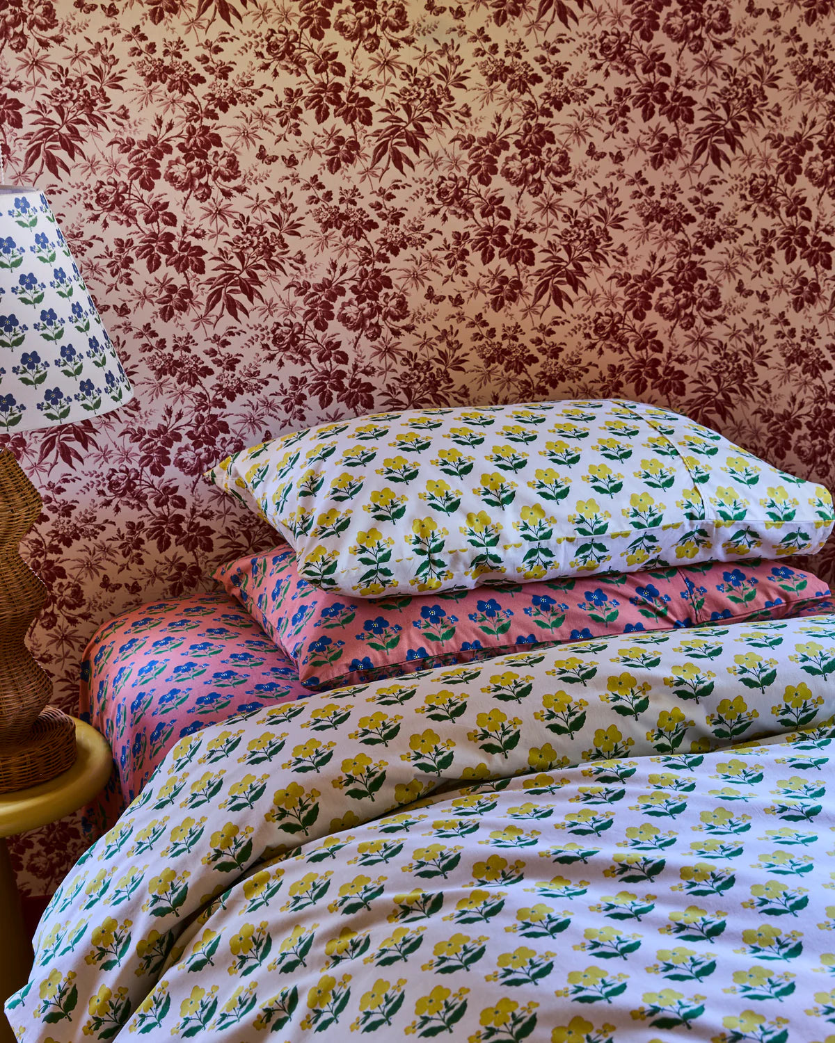 Kip and Co x Anna Spiro Indian Summer Yellow Organic Cotton Pillowcase Set - Std