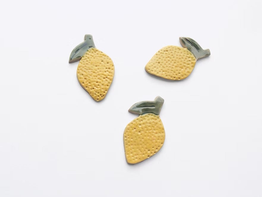 Togetherness Ceramic Brooch - Lemon