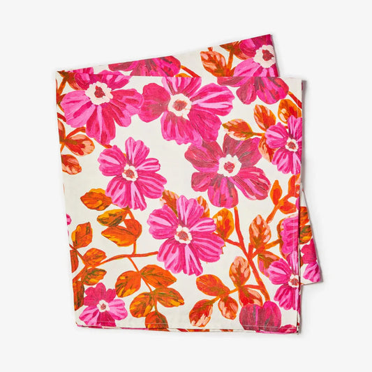 Rosetta Pink Linen Tablecloth