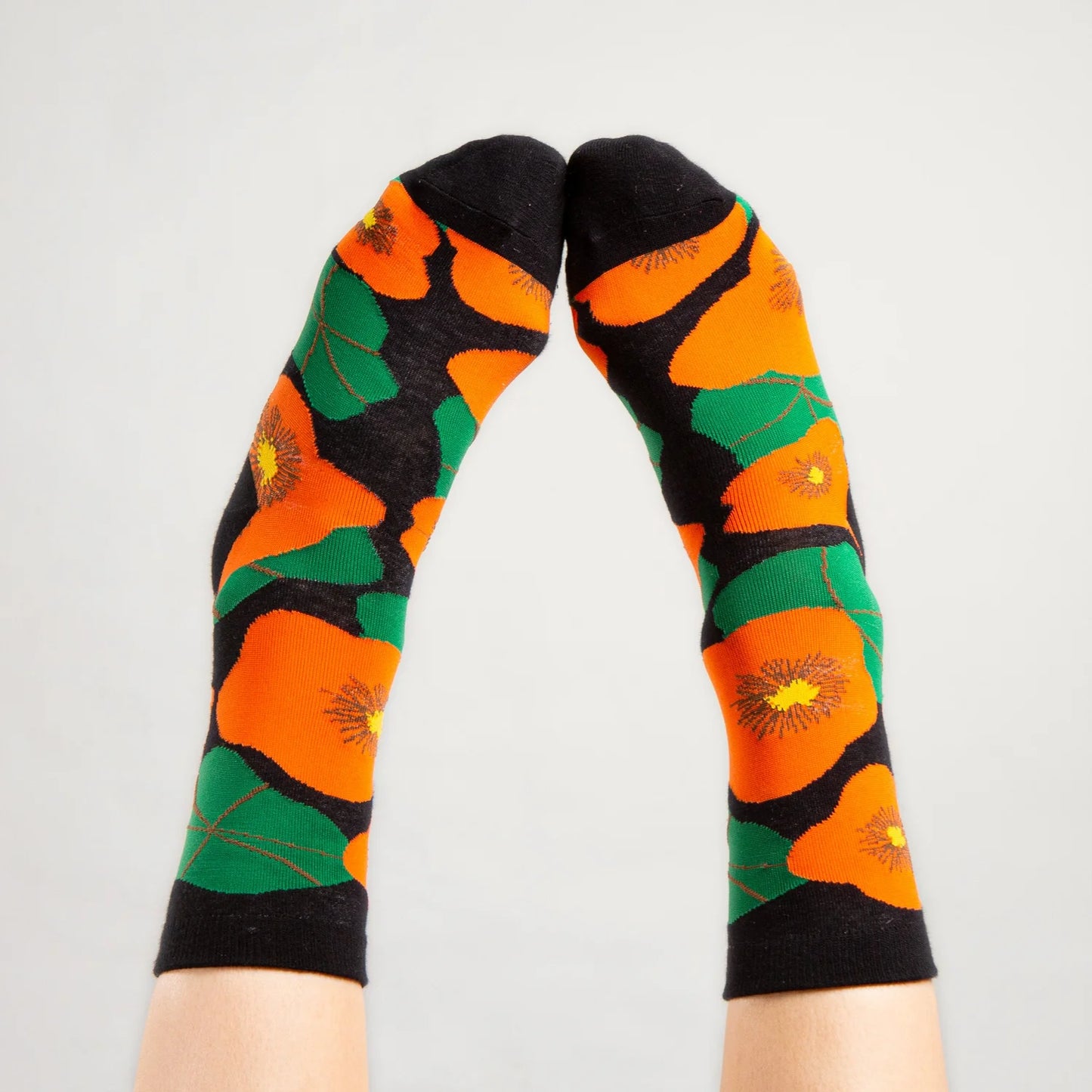 Hello Maë Nasturtium Socks - Black