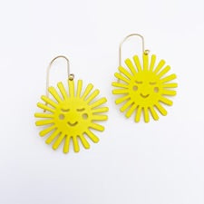 Denz earrings - Mini Yellow Sun