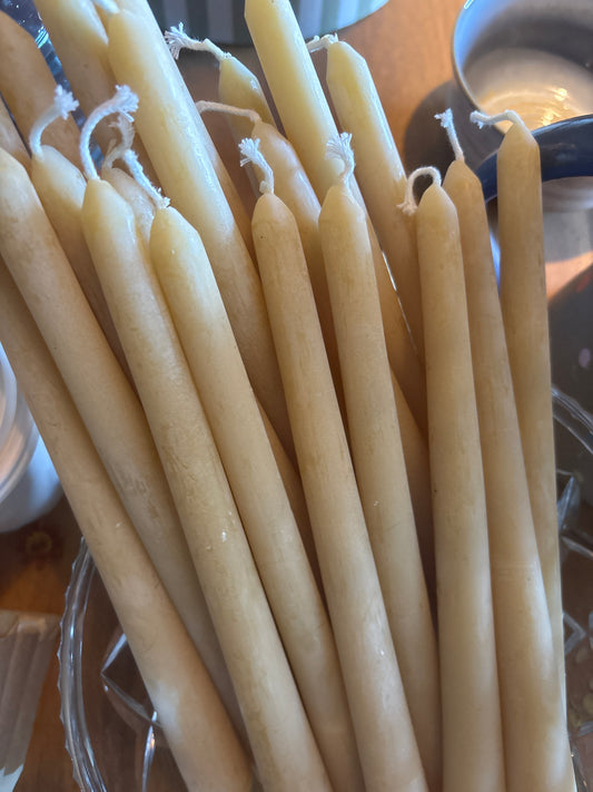 Beeswax Taper candles - single