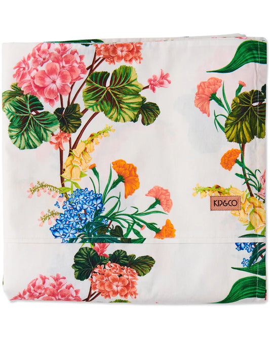 Kip and Co Bouquet Beauty Organic Cotton Flat Sheet