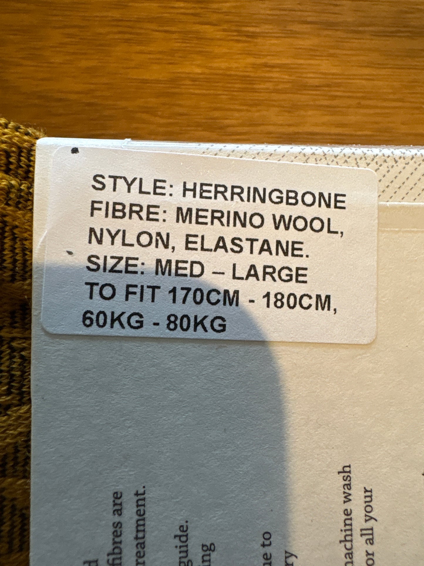 Tightology Herringbone Wool Tights - Mustard