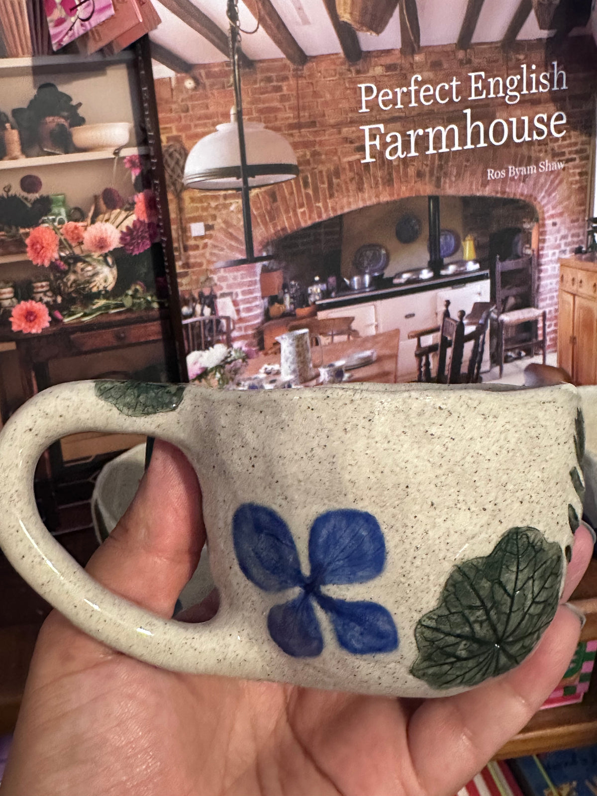 Handmade Ceramic Hydrangea Cup