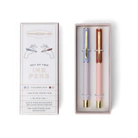 Colour Block Pens Set of Two - Lavender and Blush
