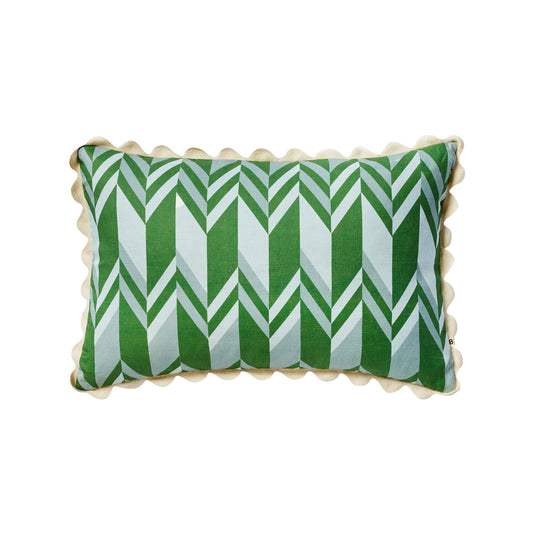 Bonnie and Neil Channel Green Cushion - 60x40cm