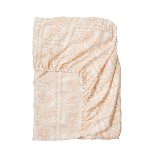 Bonnie and Neil Daisy Buff Fitted Sheet