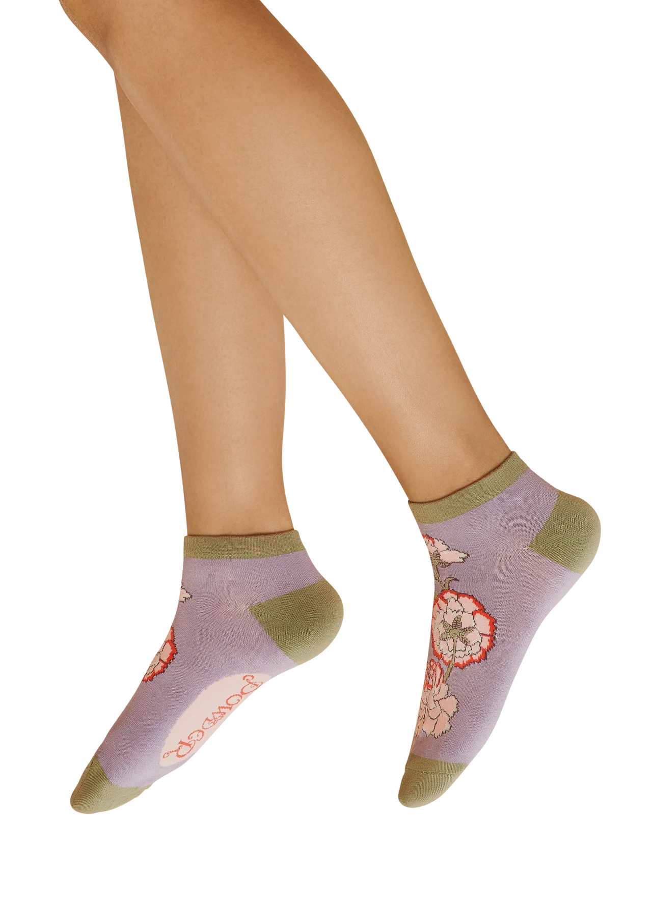Powder Trainer Socks - Lilac Paisley