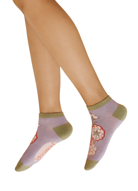 Powder Trainer Socks - Lilac Paisley