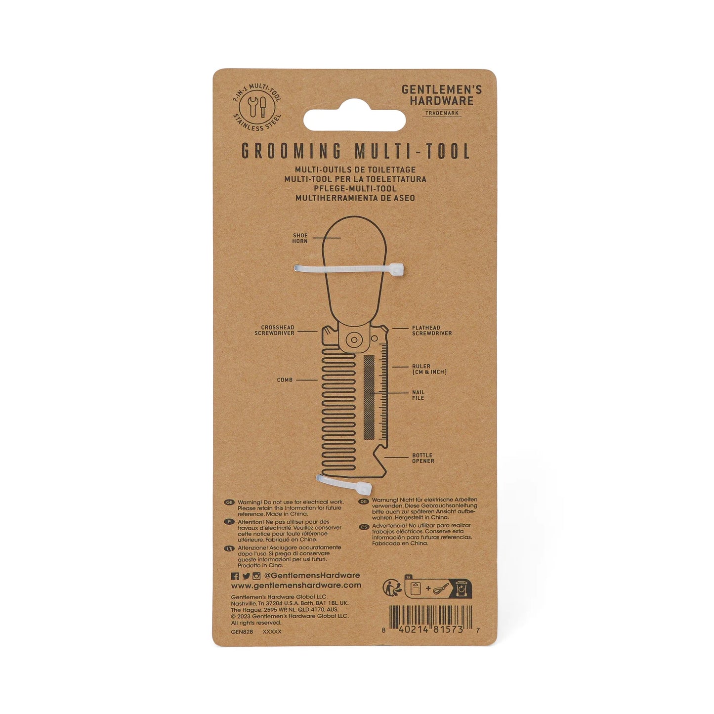 Gentlemen’s Hardware Grooming Multi Tool