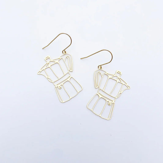 Denz earrings - Midi Gold Moka Pot