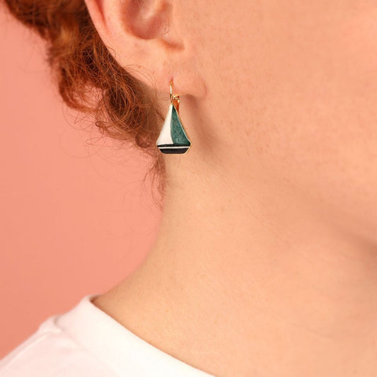 Taratata Jewellery - Horizon Blue Lever Back Earrings