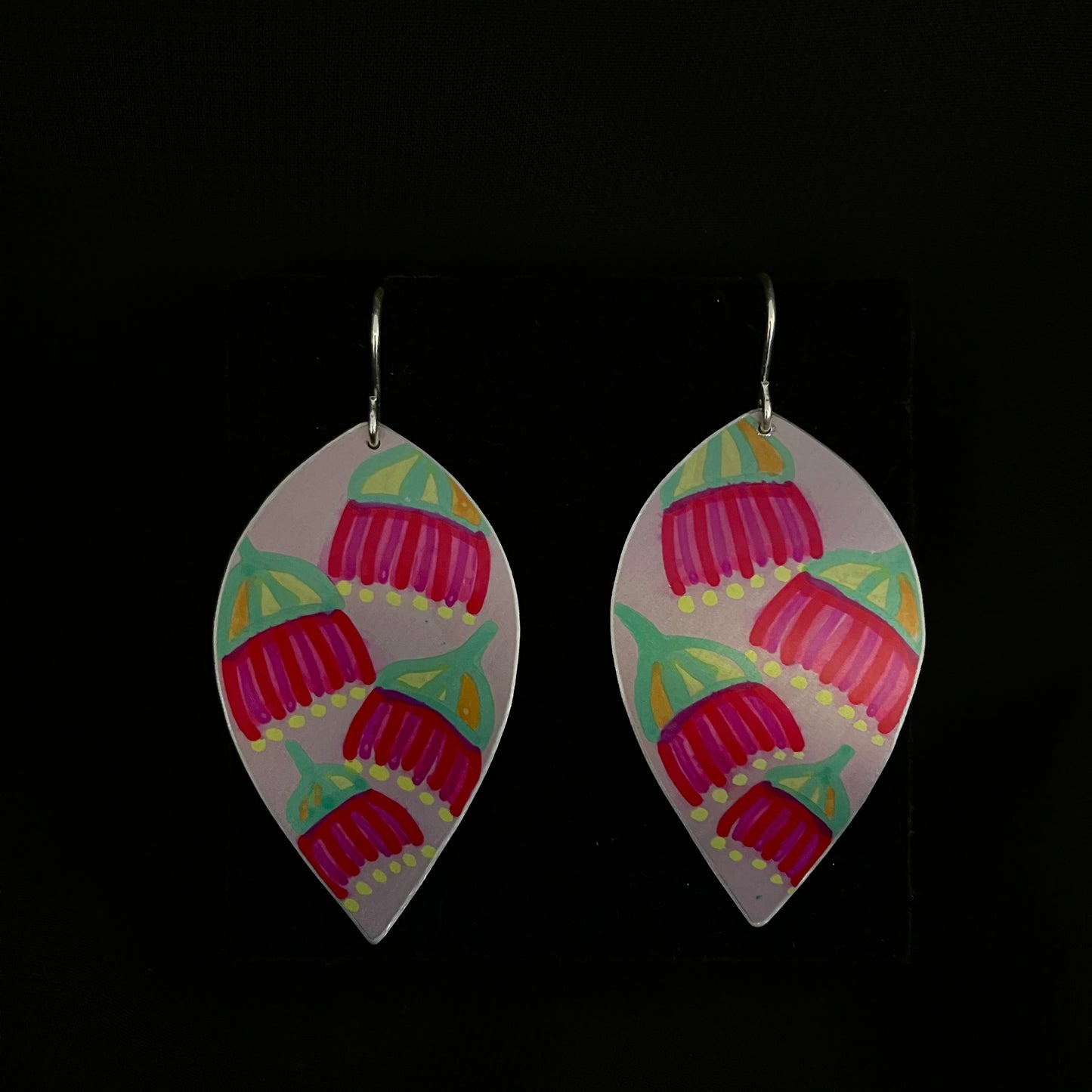 Dilkes-Hoffman Anodised Aluminium Earrings - Gum Blossom Extra Large