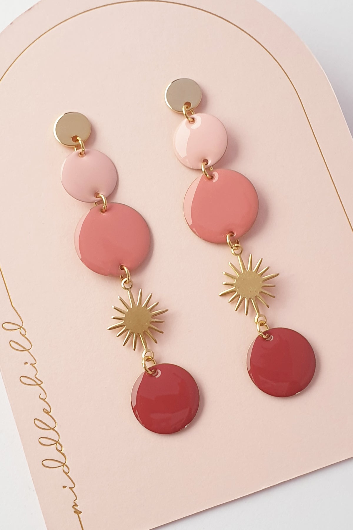 Middle Child Earrings - Festival Pink