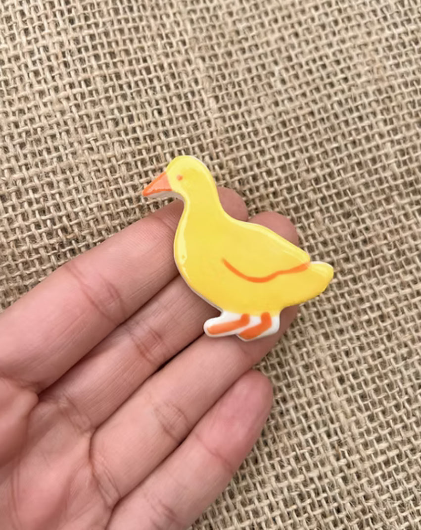 Togetherness Ceramic Brooch - duckling