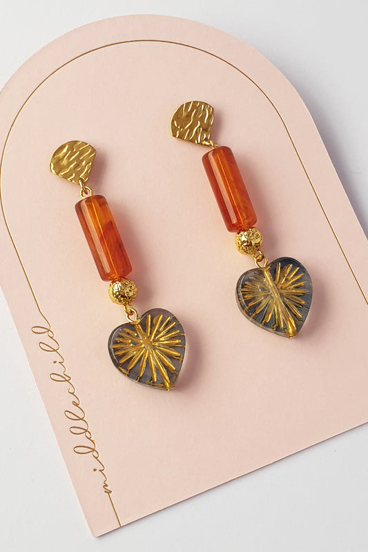 Middle Child Earrings - Lucky in Love (topaz)