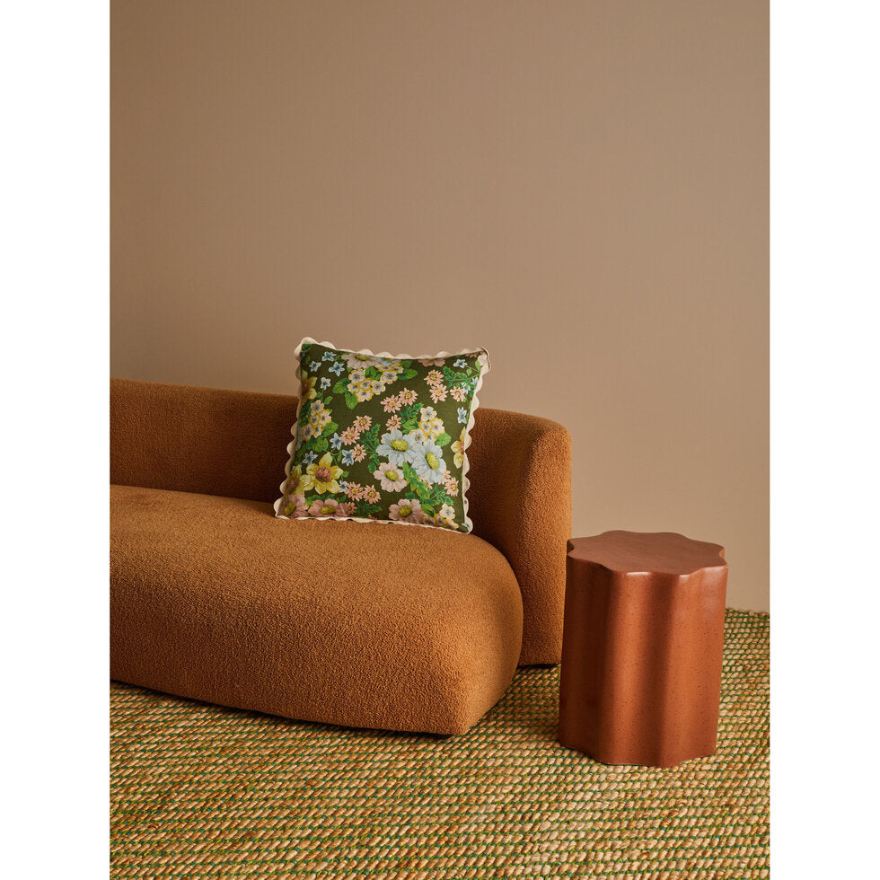 Bonnie and Neil Cushion - Buttercup Olive