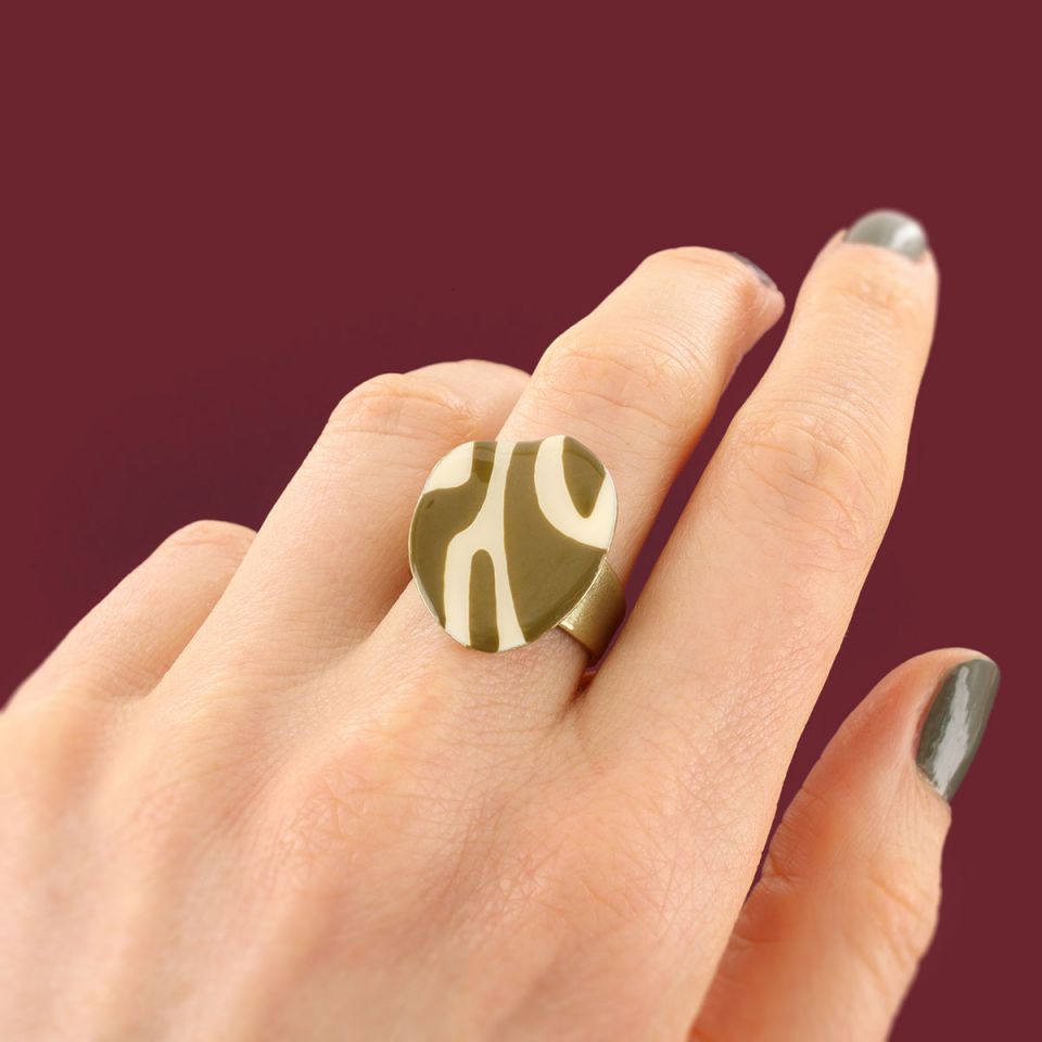 Taratata Jewellery - Kaly Ring - Olive