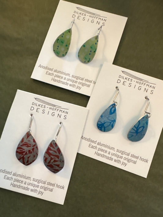 Dilkes-Hoffman Anodised Aluminium Earrings - Abstract Small