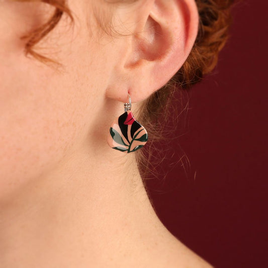 Taratata Jewellery - Amazone Small Leaf Lever Back Earrings