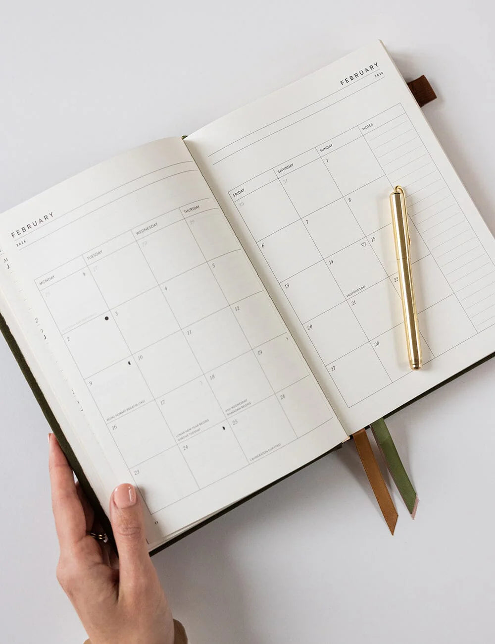 Bespoke Desktop 2026 Planner - Hunter Green