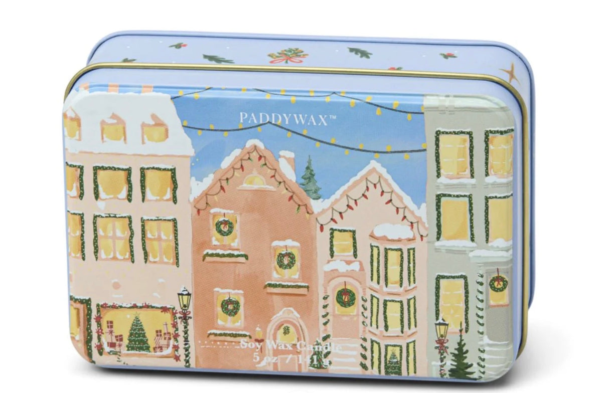 Paddywax Christmas Village Tin Candle