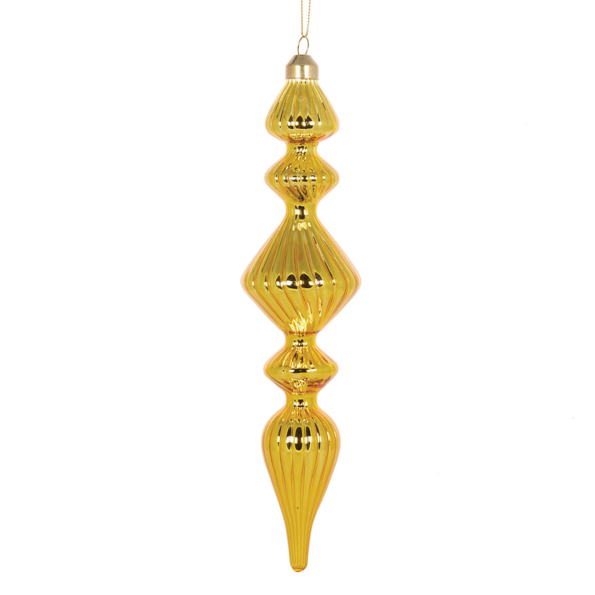 Retro Gold Glass Finial Decoration