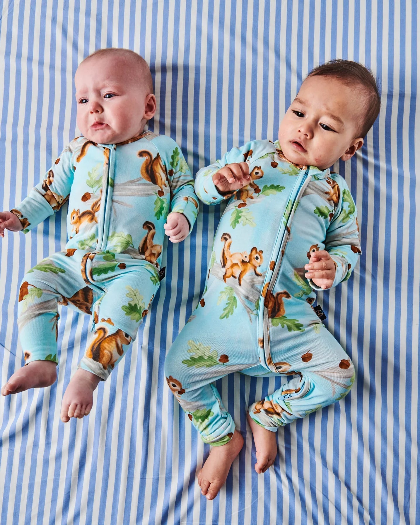 Kip and Co Organic Long Sleeve Zip Romper - Squirrel Scurry