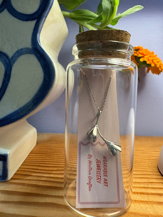 2 Seed Pod Necklace (silver)