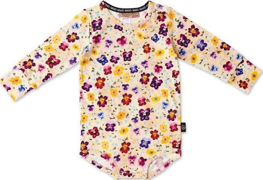 Kip and Co Long Sleeve Romper - Pansy