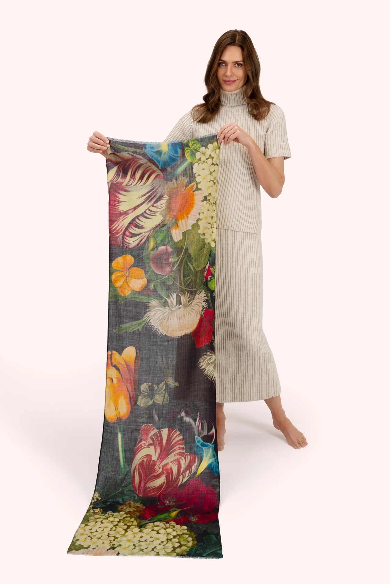 POWDER Wool Wrap Scarf - Opulent Florals