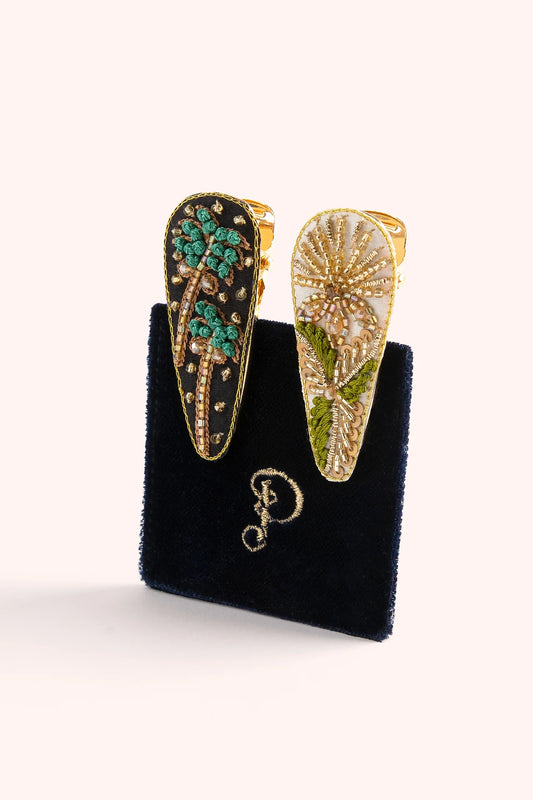 Powder hair clips set of two - assorted styles