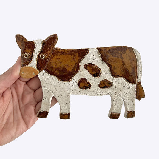Togetherness Ceramic Cow Wall Hanging