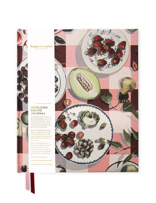 Bespoke Letterpress - Red Gingham Heirloom Recipe Book Journal