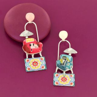 Taratata Jewellery - Chanapé Long Stud Earrings