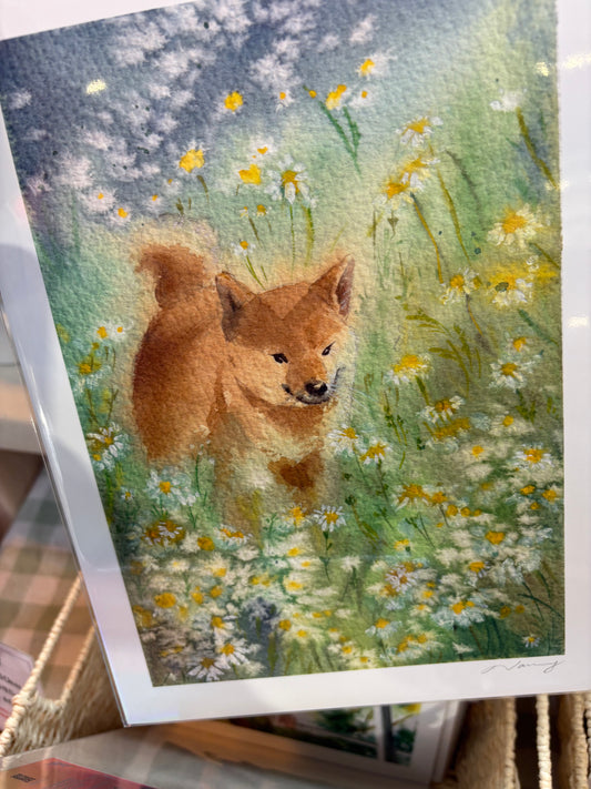 Nanan Studio ‘Corgi in the Field’ Fine Art Print