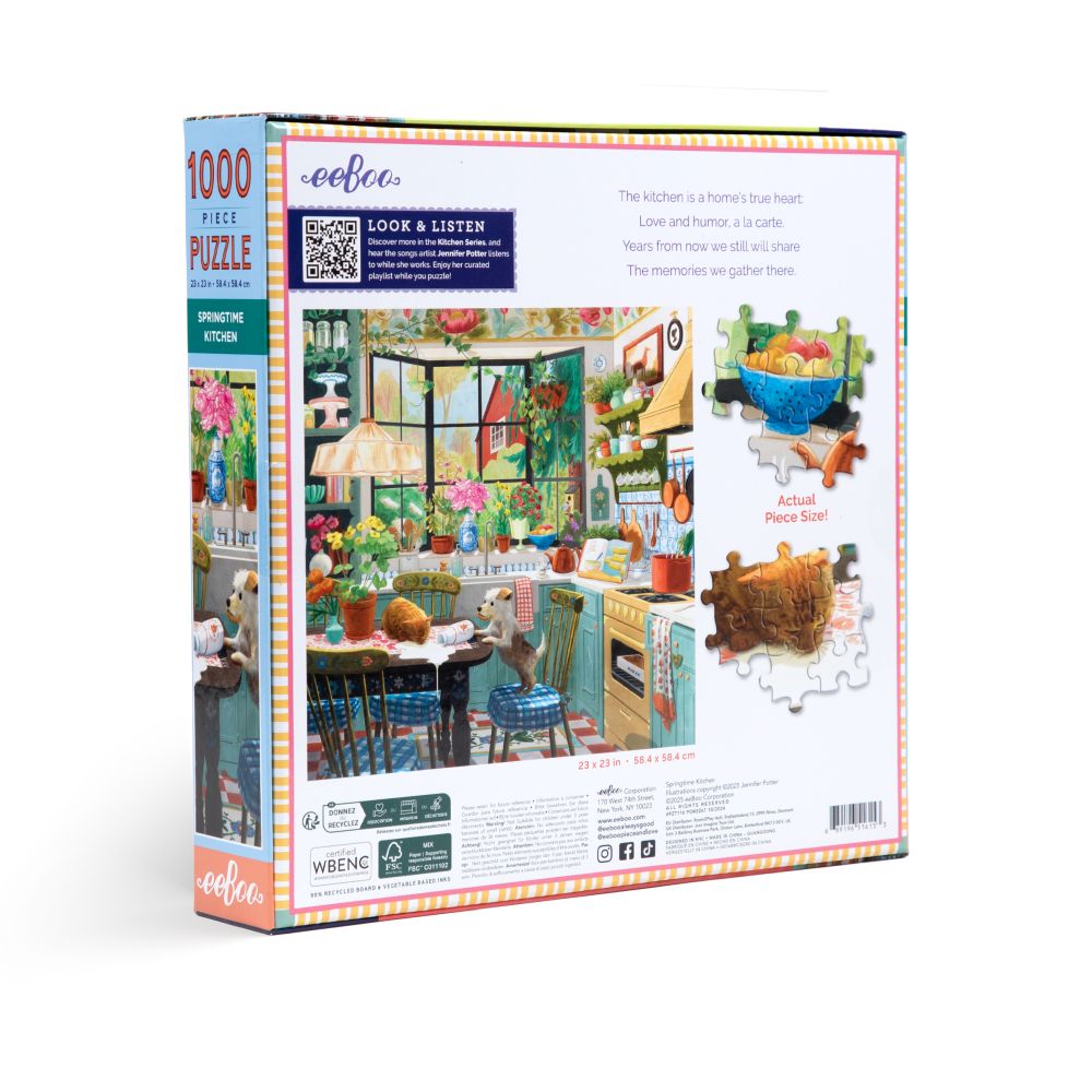 Eeboo 1000pc Puzzle - Spring Time Kitchen