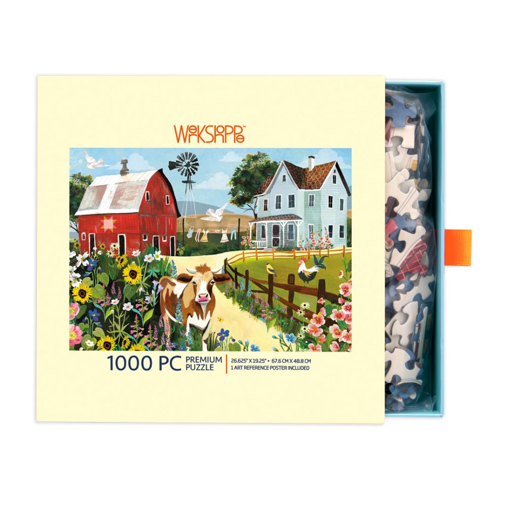 WerkShoppe 1000pc Puzzle - Wildflower Farm
