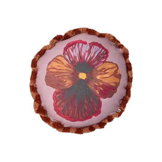 Bonnie and Neil Cushion - Wild Pansy Lilac