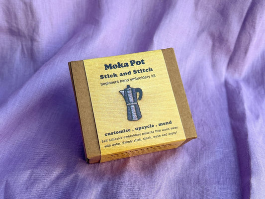 Lily Upton Moka Pot Mini Stick and Stitch Kit