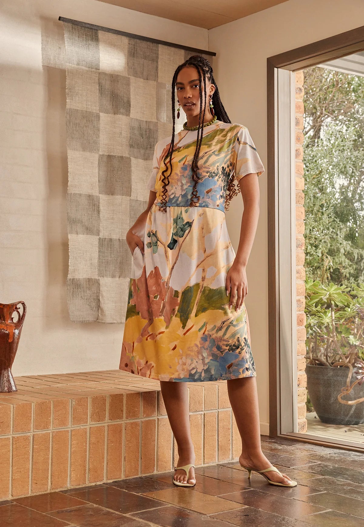 Nancybird Short Sleeve Elena Dress - Sunny Clearing