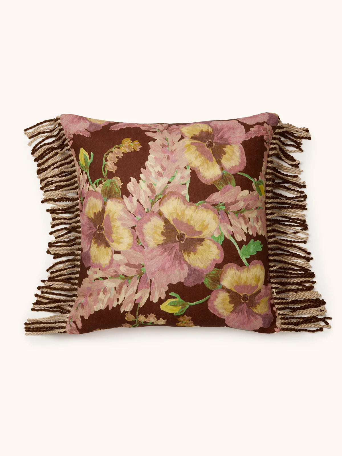 Bonnie and Neil Cushion - Mountain Floral Cocoa 50cm