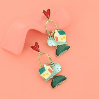 Taratata Jewellery - Sweet Home Snail Heart Stud Earrings