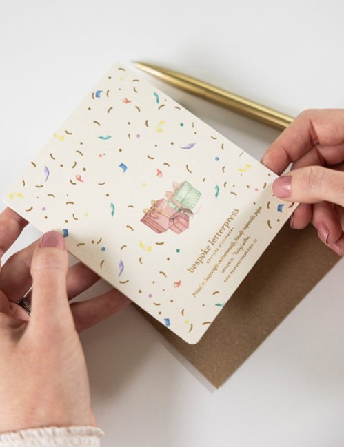 Bespoke Letterpress - Happy Birthday Celebrations Card